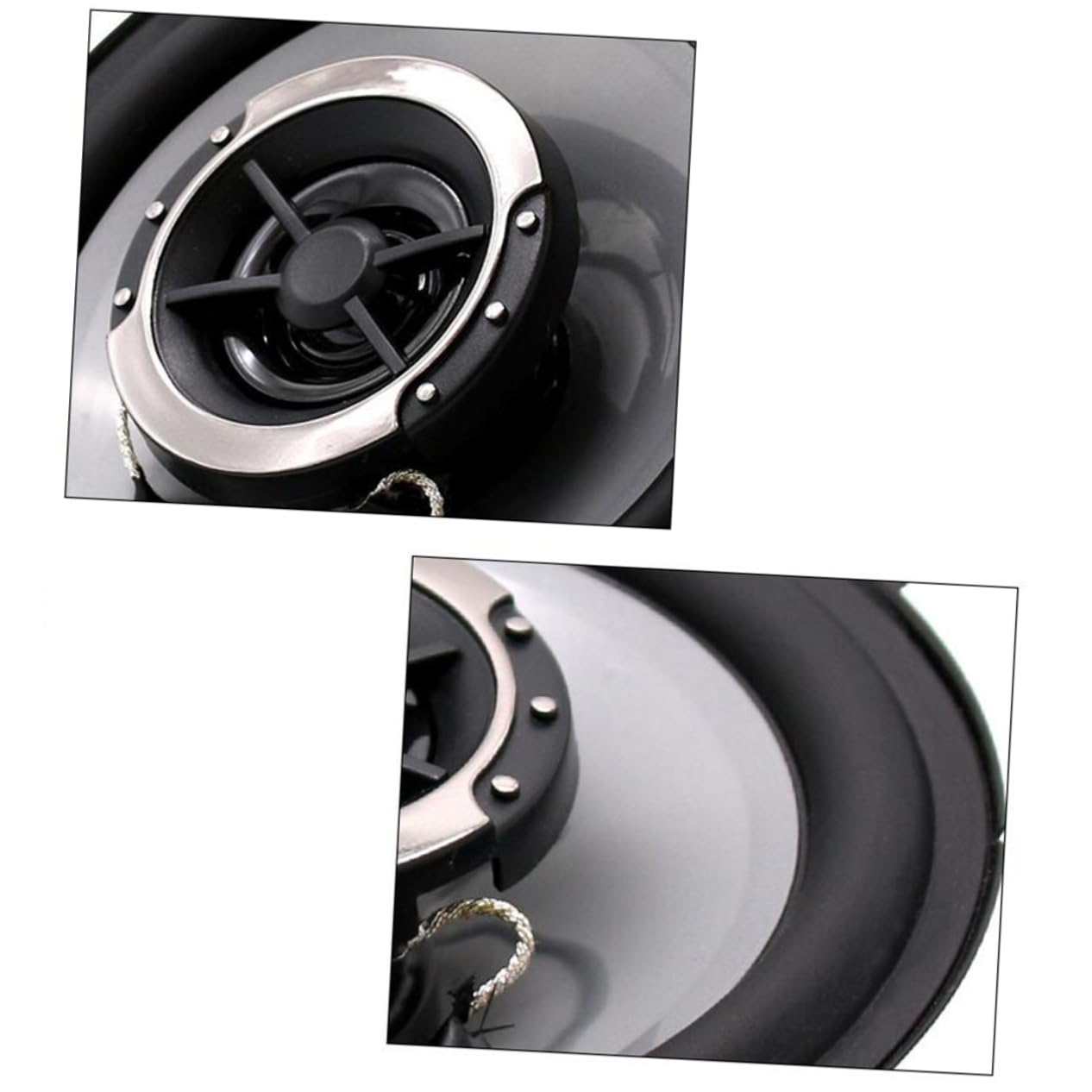BESTonZON 2kawałki Głośnik Samochodowy Dual Cone Akcesoria Do Audio Samochodowego Łatwy Montaż Stylowy Czarny Design