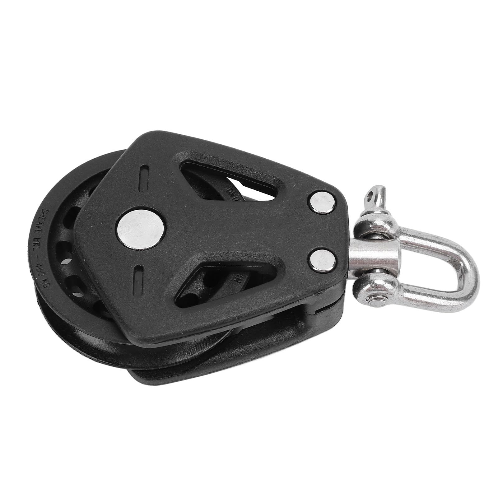 2pcs Meeresscheibe Block Edelstahl Nylon Schwerlast Hohe Belastungskapazität Universeller Einzelriemenscheibe Block für Segelboote, Kajaks, Kanus mit Geschwindigkeitsreduzierung