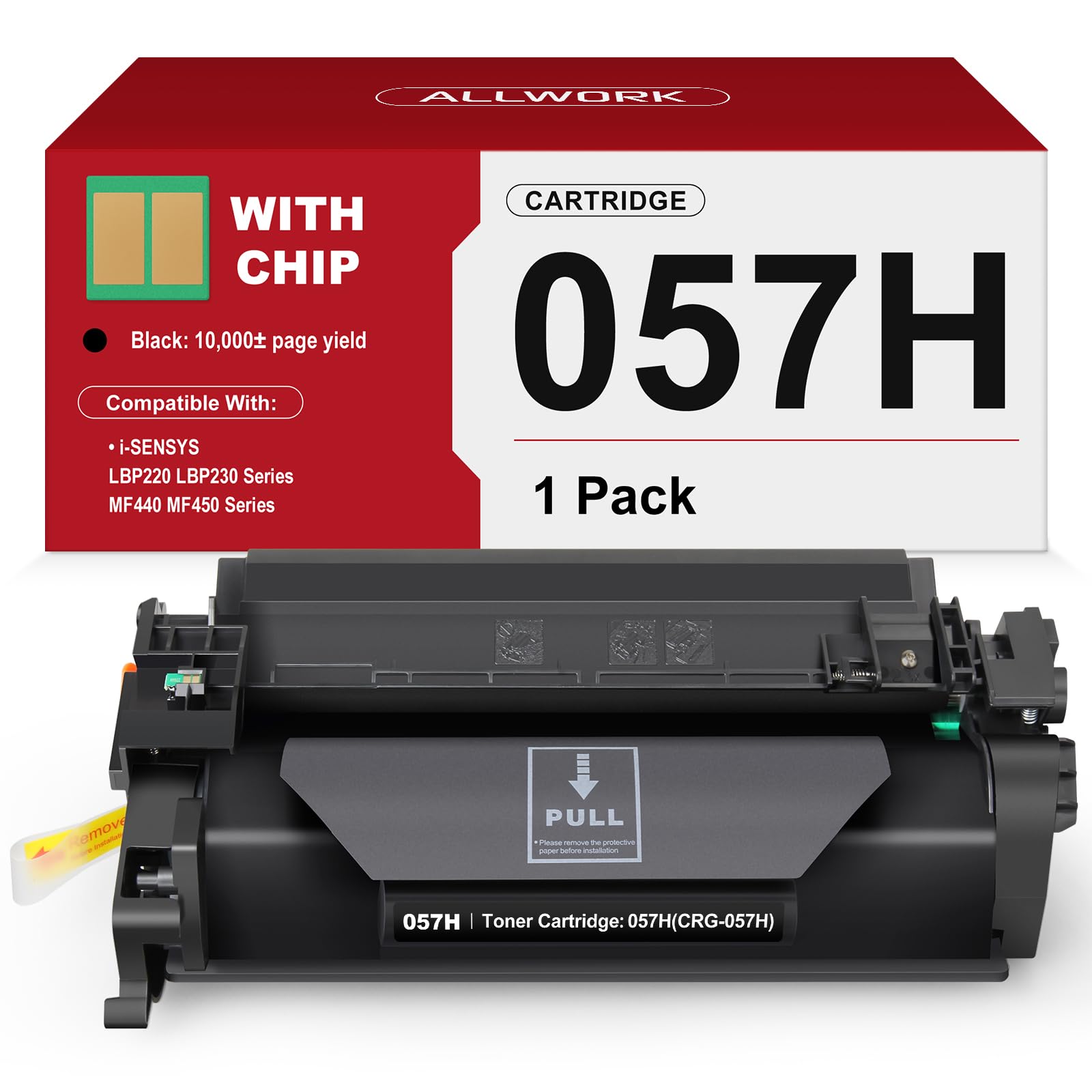 Photo 1 of 057H High Yield Black Toner Cartridge Compatible Replacement for Canon 057H 057 High Capacity Works for Canon ImageCLASS MF445dw MF448dw MF455dw LBP226dw LBP227dw LBP228dw MF449dw MF445 Printer 1-Pack