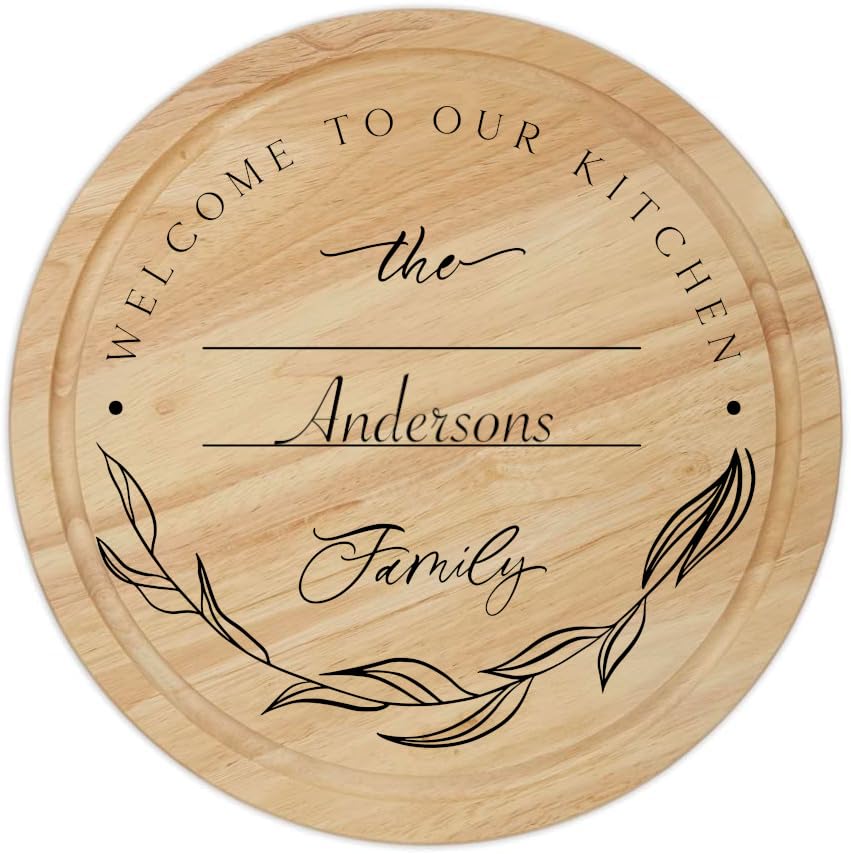 Personalised Chopping Board Cheese Board Wooden Cutting Board Wedding Gift Laser Engraved Housewarming Gift Custom Anniversary Mothers Day Gift for Couples & Families (Family)
