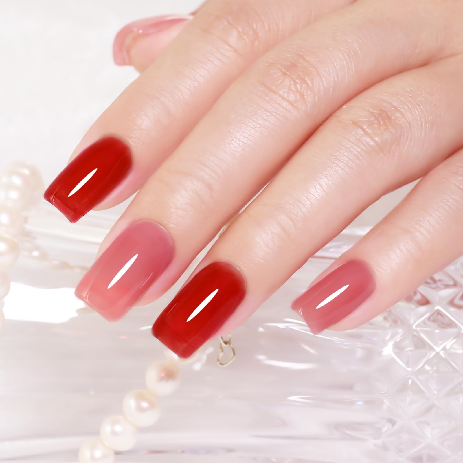 Firedeep Set Smalto Gel 10ml Senza HEMA 6 Colori Vivaci Rosa Rosso Blu Ciano Giallo Trasparente Soak Off LED UV Kit Nail Art Salone​