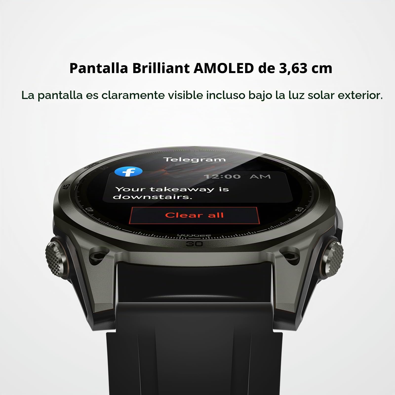 Anywise W1 - Reloj Inteligente GPS para Hombre, 6 Posiciones por satélite, rastreador de Fitness Impermeable a 50 m, Reloj Inteligente AI para Hombre de 1.43 Pulgadas Compatible con teléfono
