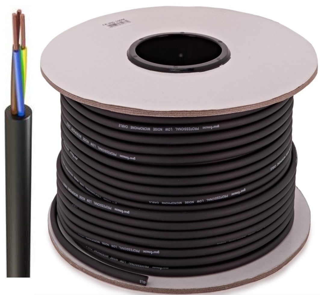318 Flex Round Black Flexible Rubber Cable - Indoor/Outdoor (50 Meters, 3 CORE 1MM)
