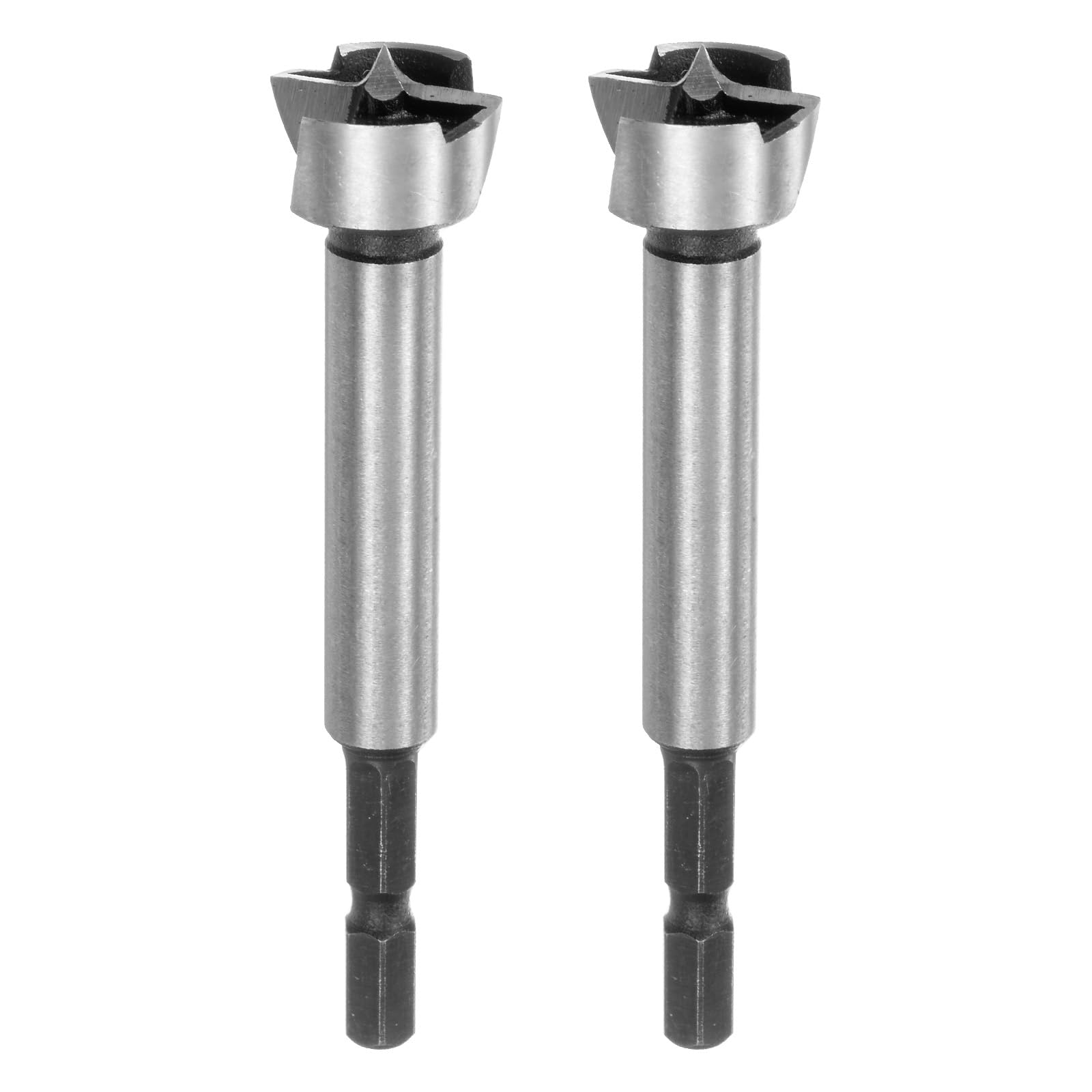 M METERXITY 2-Pack Forstner Drill Bit for Woodworking 25/32in (20mm) Carbon Steel Tip Hex Shank Hinge Cutter for Hard Wood/Plastic/Plywood/MDF