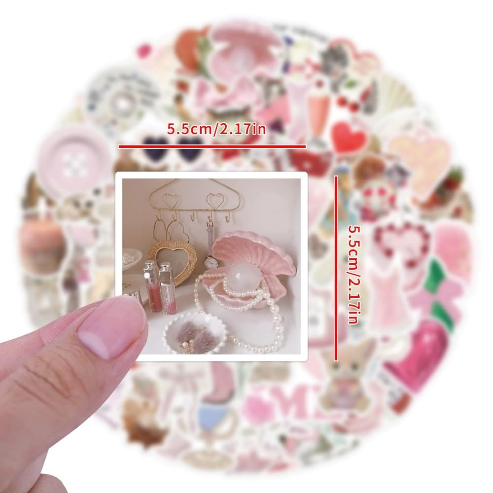 100 Pcs Coquette Stickers for Water Bottle Waterproof Sticker for Laptop Skateboard Phone Car Decals for Teens Adults for Party Favors Supplies Decor (Coquette Stickers) - Image 2
