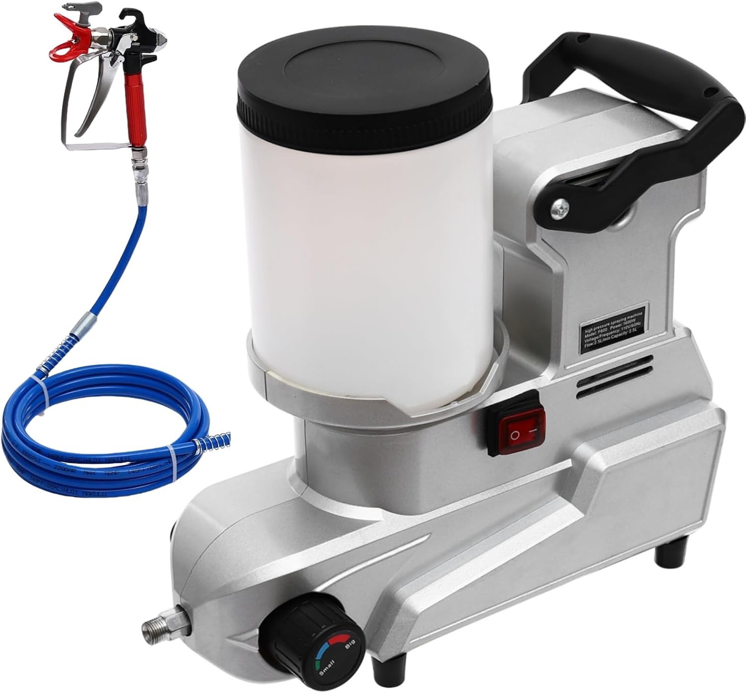 1600W Airless Paint Sprayer, 120MPa High-Pressure Airless Paint Emulsion Sprayer Electric Paint Sprayer w/ 16.4ft Hose for Spraying Operations Indoor/Outdoor Fire Prevention 110V