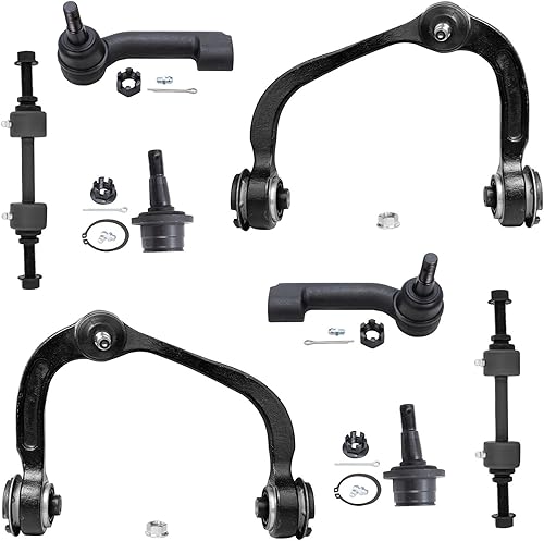 Miniatura 701 de Detroit Axle - Kit de brazos de control de extremo delantero RWD para Dodge Ram 03-06 2500 3500, 2 brazos de control superior con rótula 2 varillas