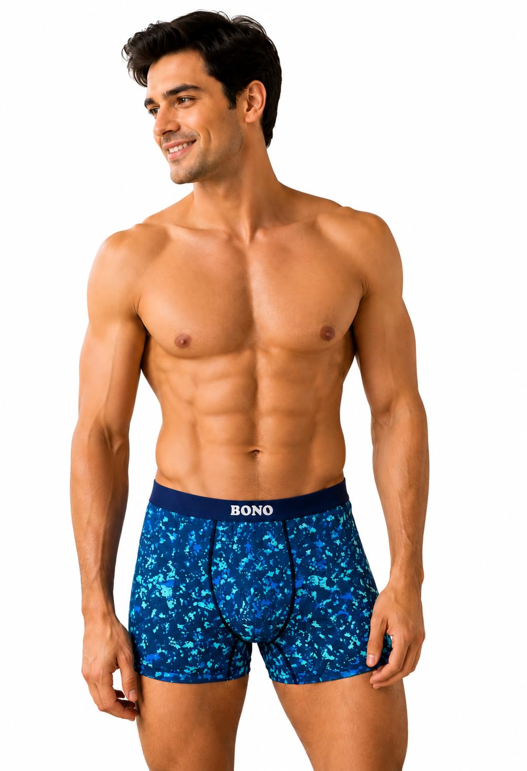 bono Men's Printed Trunks Regular Fit Cotton Blend Anti-Bacterial Microfibre Comfortable Waistband Underwear-picture-47