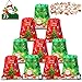 Qpout 10 Weihnachten Kordelzug Taschen Weihnachten Geschenk Rucksack Santa Weihnachtsbaum Geschenk Süßigkeitenbeutel 25 Weihnachten Thema Aufkleber für Party Geschenk Verpackung Deko