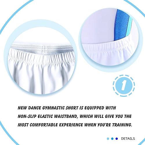 Miniatura 4 de NEW DANCE Pantalones cortos básicos de gimnasia para niño, pantalones cortos de baile para práctica de ballet y atletis