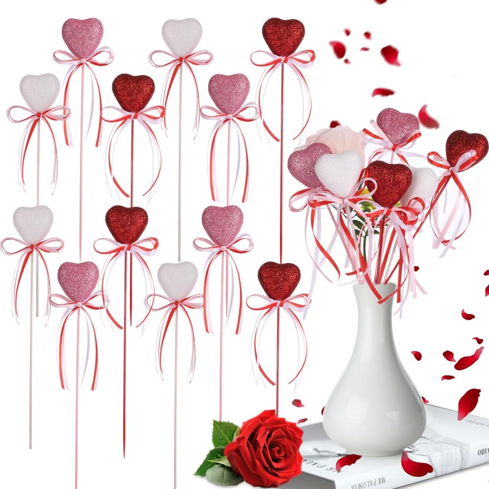 Bastoncini da cocktail a forma di cuore, ideali per San Valentino, 100 pezzi, per frutta, sandwich, antipasti, stuzzicadenti