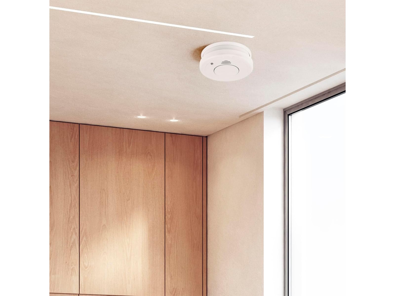 Smartwares Detector de Humo Juego de 4 con fijación magnético, 85dB Sirena para Seguro Fuego Alarma