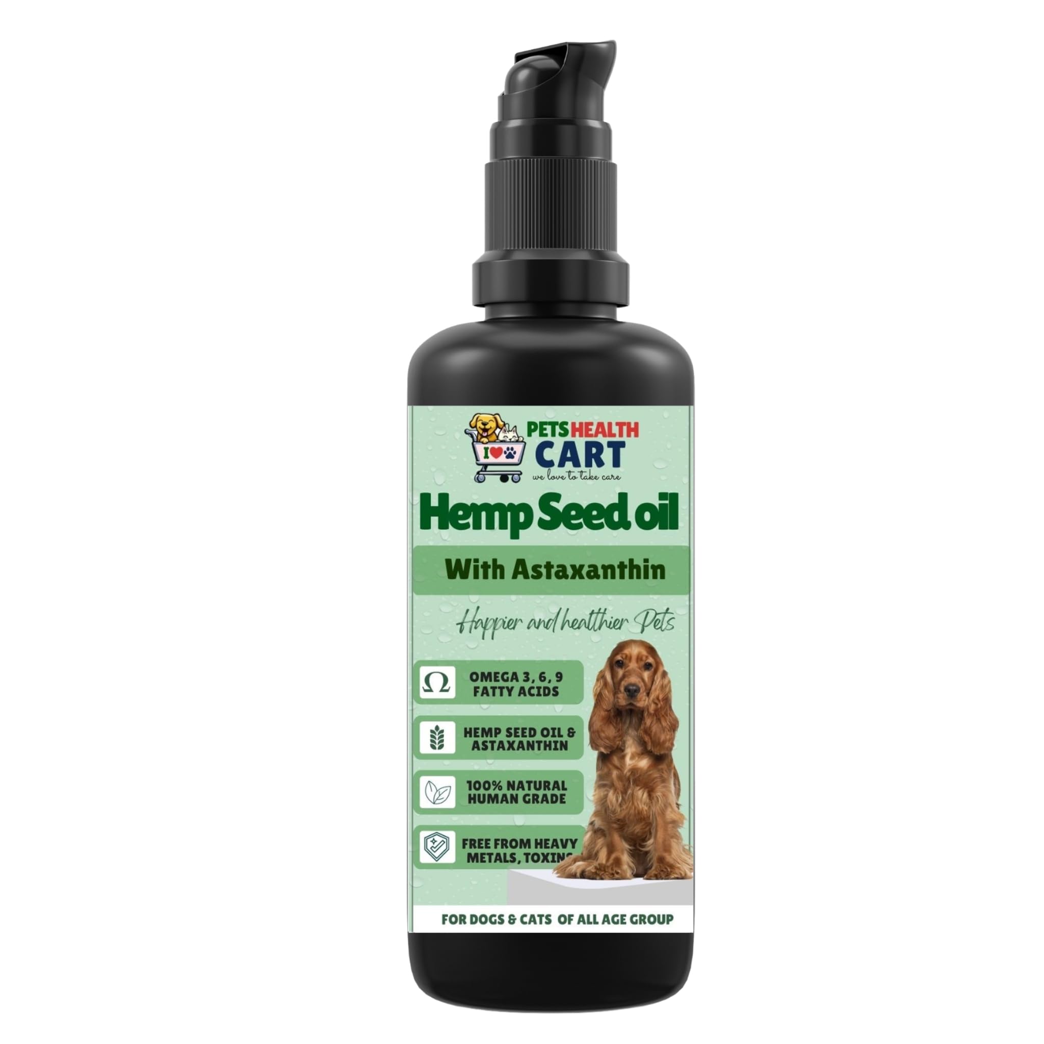 PETS HEALTH CART Natural Hemp Seed Oil with Goodness of Astaxanthin and Omega 3, 6, 9 Fatty Acids Supports Joints and Mobility, Helps with Anxiety and Stress (B0C866DZTT) Amazon Price History, Amazon Price Tracker