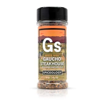Spiceology & Derek Wolf - Gaucho Steakhouse - Brazilian-Inspired Steak Rub - Barbeque Seasoning Blends - Use On Steak, Chicken, Wings, Salmon, Venison, Potatoes, Pork, and Vegetables - 3.3 oz