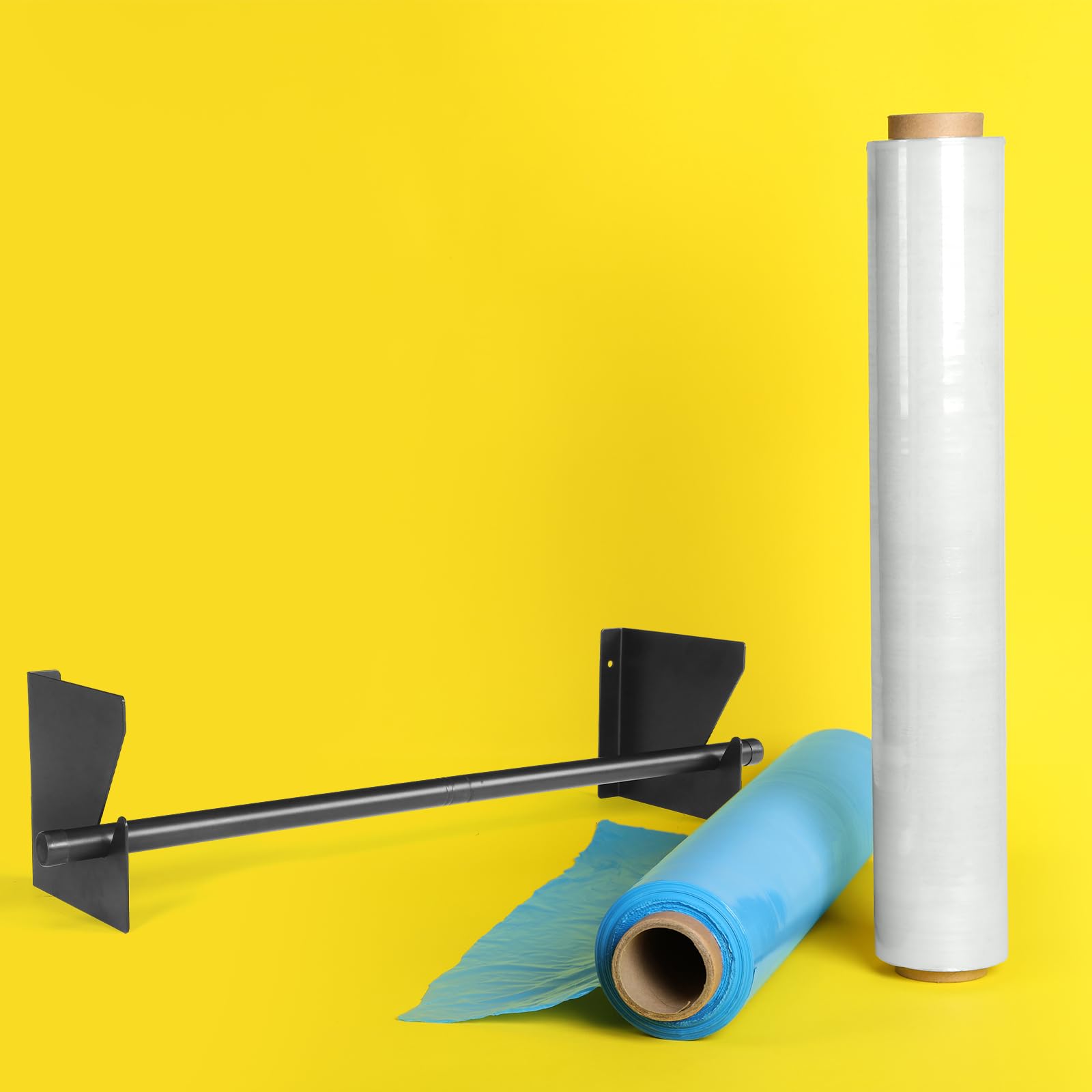 MorningRo 152,4 cm Papierrollenhalter, Geschenkpapier, Wandmontage, Rollenhalter, verstellbar, zuverlässig, Kraftpapierspender für Vinyl, Kraftpapier oder andere gerollte Materialien