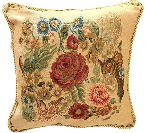 Tache 2 Piece 18 X 18 Inch Country Rustic Morning Meadow Cushion Throw Pillow Cover Set - 3098