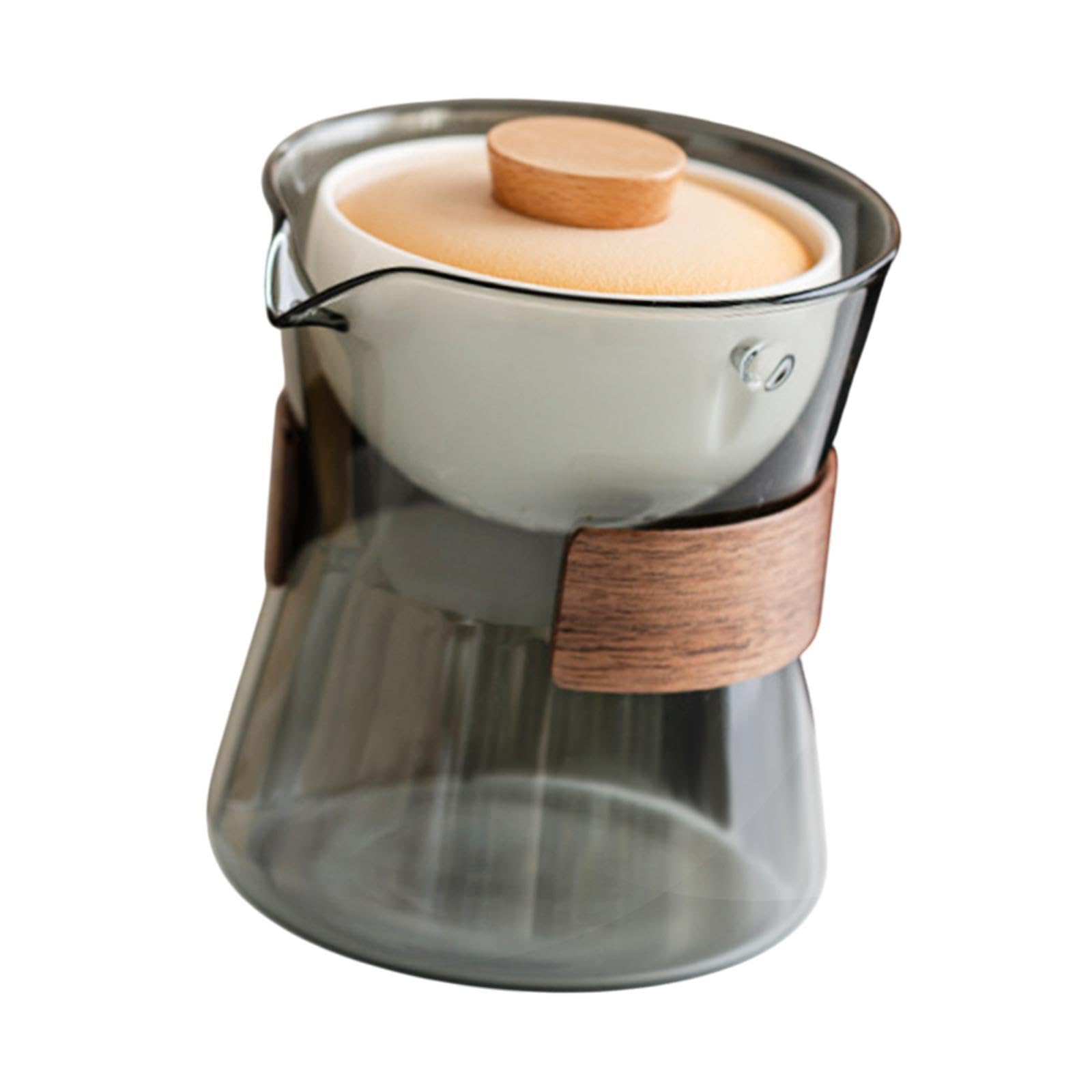 Théière en verre résistante à la chaleur pour infusion de thé en vrac nomade