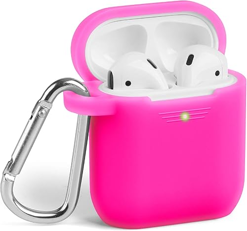 Miniatura 9 de Funda de silicona para AirPods, fundas protectoras a prueba de golpes con llavero compatible con Apple AirPod 2 y 1