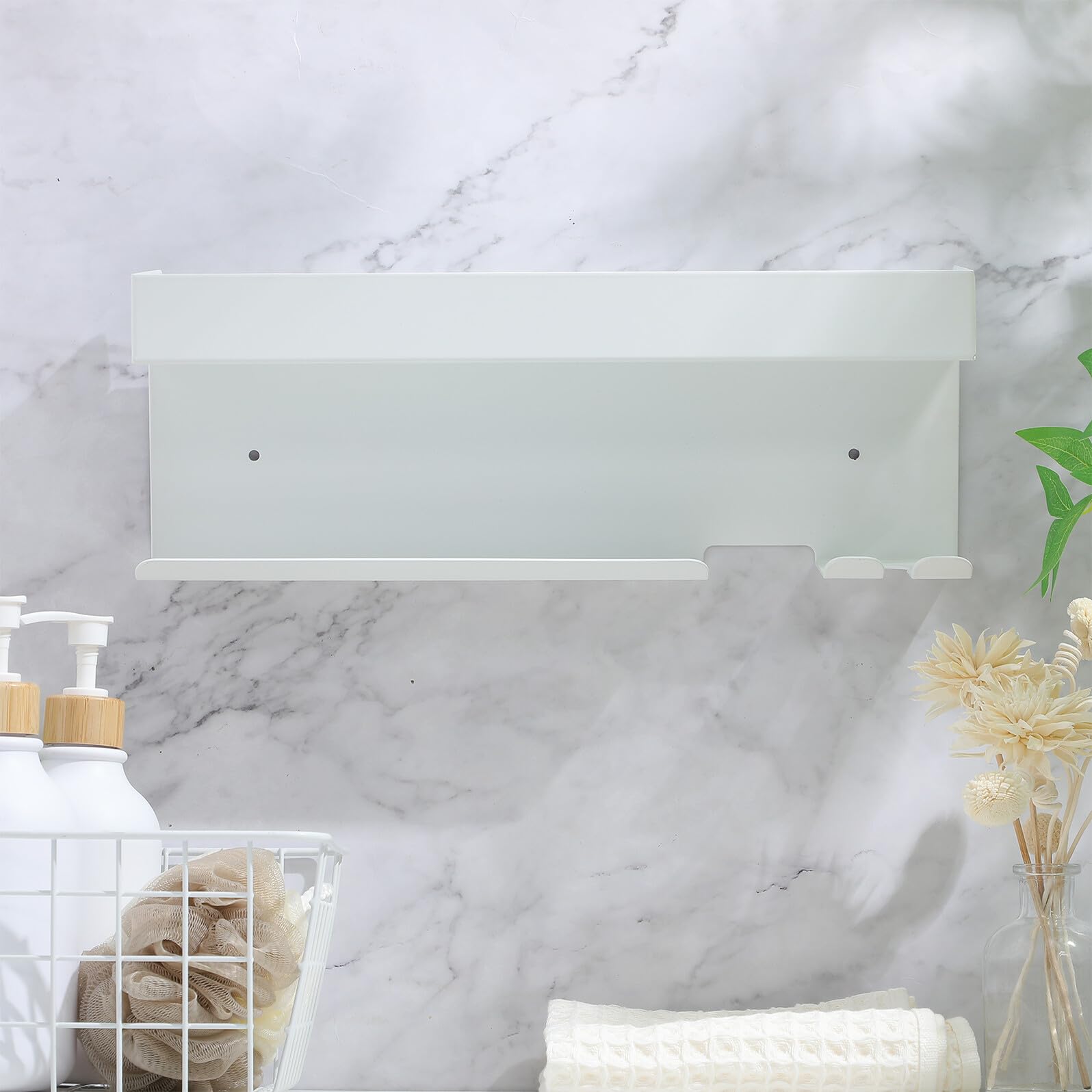Homoyoyo Aluminium Wandhalterung für Haartrockner und Lockenstab Hitzebeständiger Haartrocknerhalter ohne Bohren Platzsparender Organizer für Badezimmer
