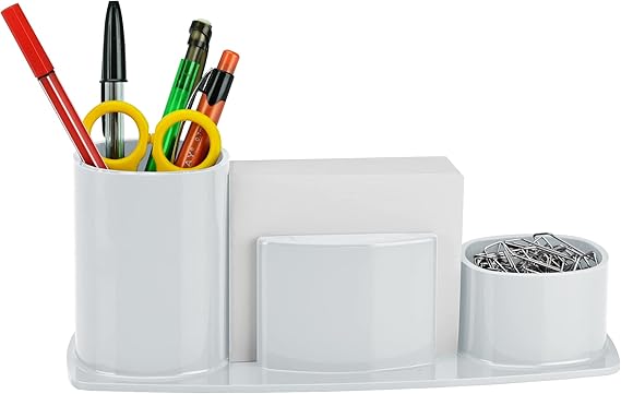 Acrimet Millennium Desktop Organizer - Pen, Clip, And Memo Paper Holder