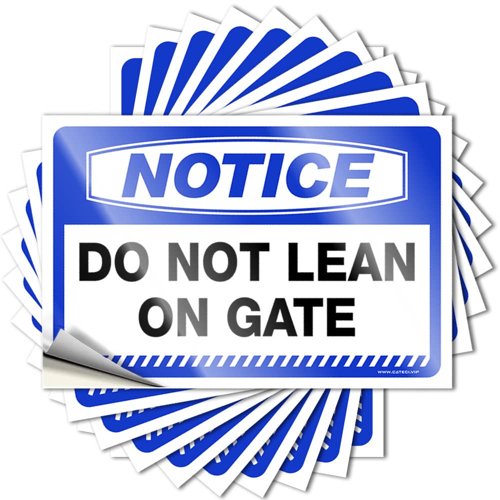 Stickers for Car Notice Do Not Lean On Gate Stickers 10 Pcs Car Accessories Funny Car Sticker(8X12CM)