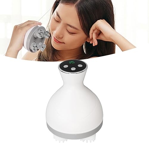 zjchao Masajeador eléctrico inalámbrico para cuero cabelludo con 4 modos, rascador de mano para el cabello y el cuero cabelludo para liberar el