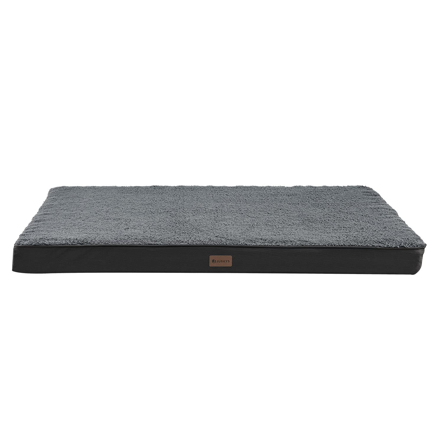 Juskys Hundebett Milow orthopädisch 112x81cm - flauschig & stabil - Bezug abnehmbar & waschbar - Hundekissen Hundematte für große Hunde - Grau