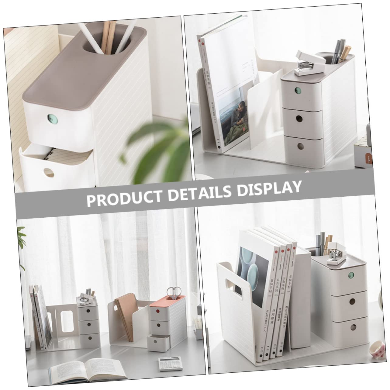 YARNOW Boîte De Rangement Pour Bureau Conteneur De Stockage Pour Fournitures De Bureau Organisateur De Maison