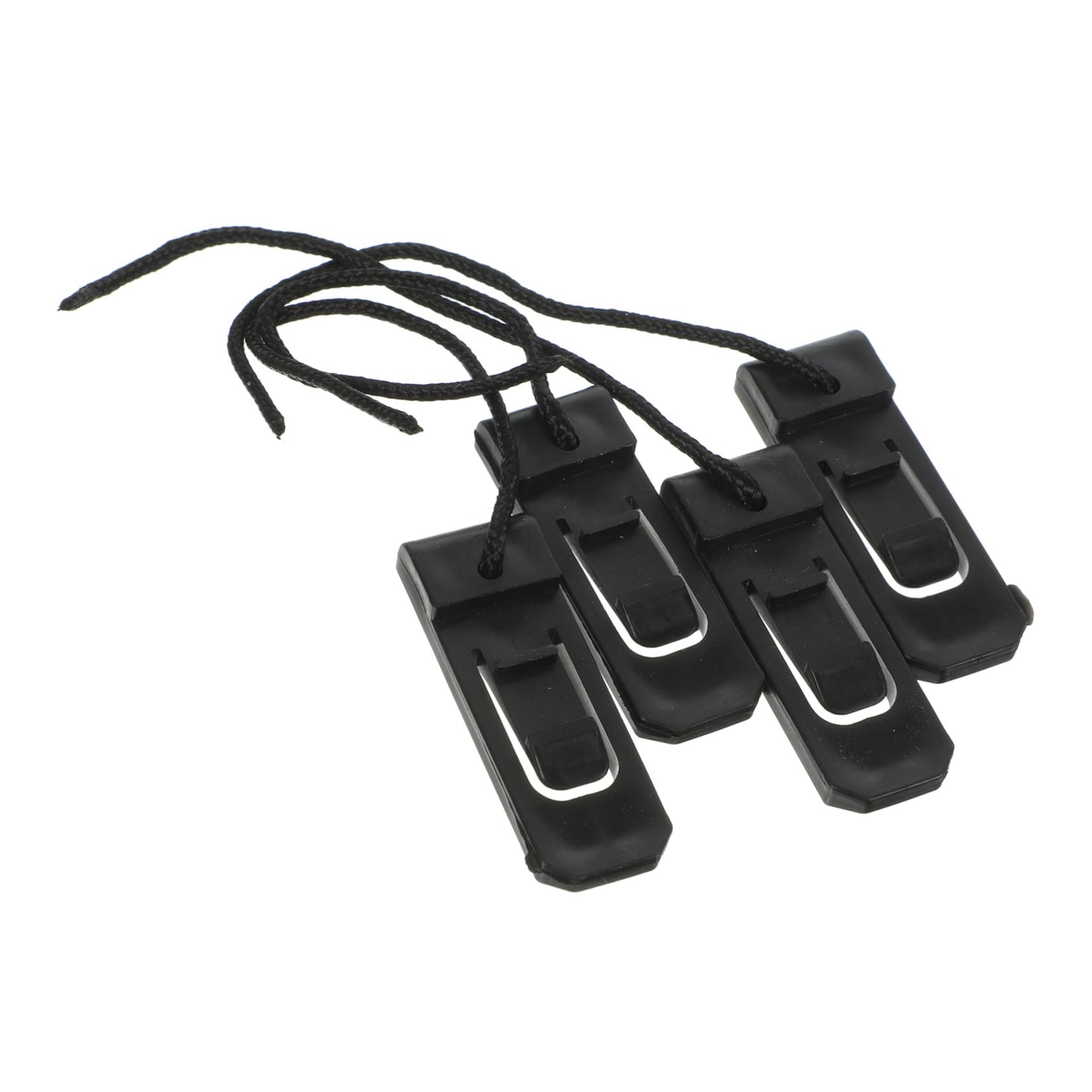 Totority 4Pcs Snap Type Split Surfboard Fin Clips Durable Paddle Board Accessory for Increased Stability Direction Compatible with Inflatable Surfboards Black