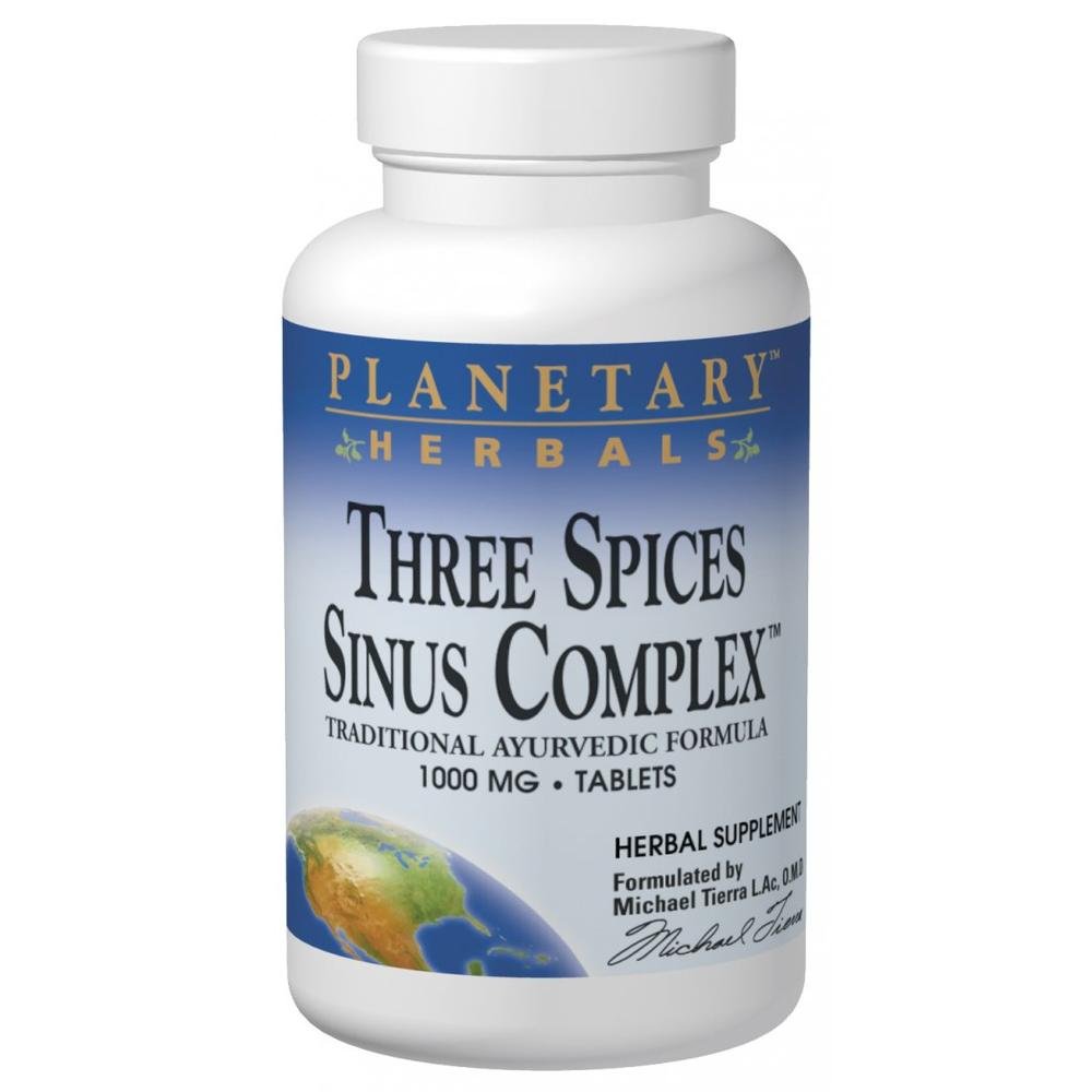 Planetary Herbals Three Spices Sinus Complex, 180 Tablets