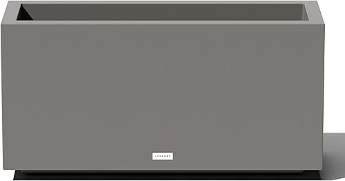 Veradek Serie Metallic Long Box - Maceta larga de acero galvanizado