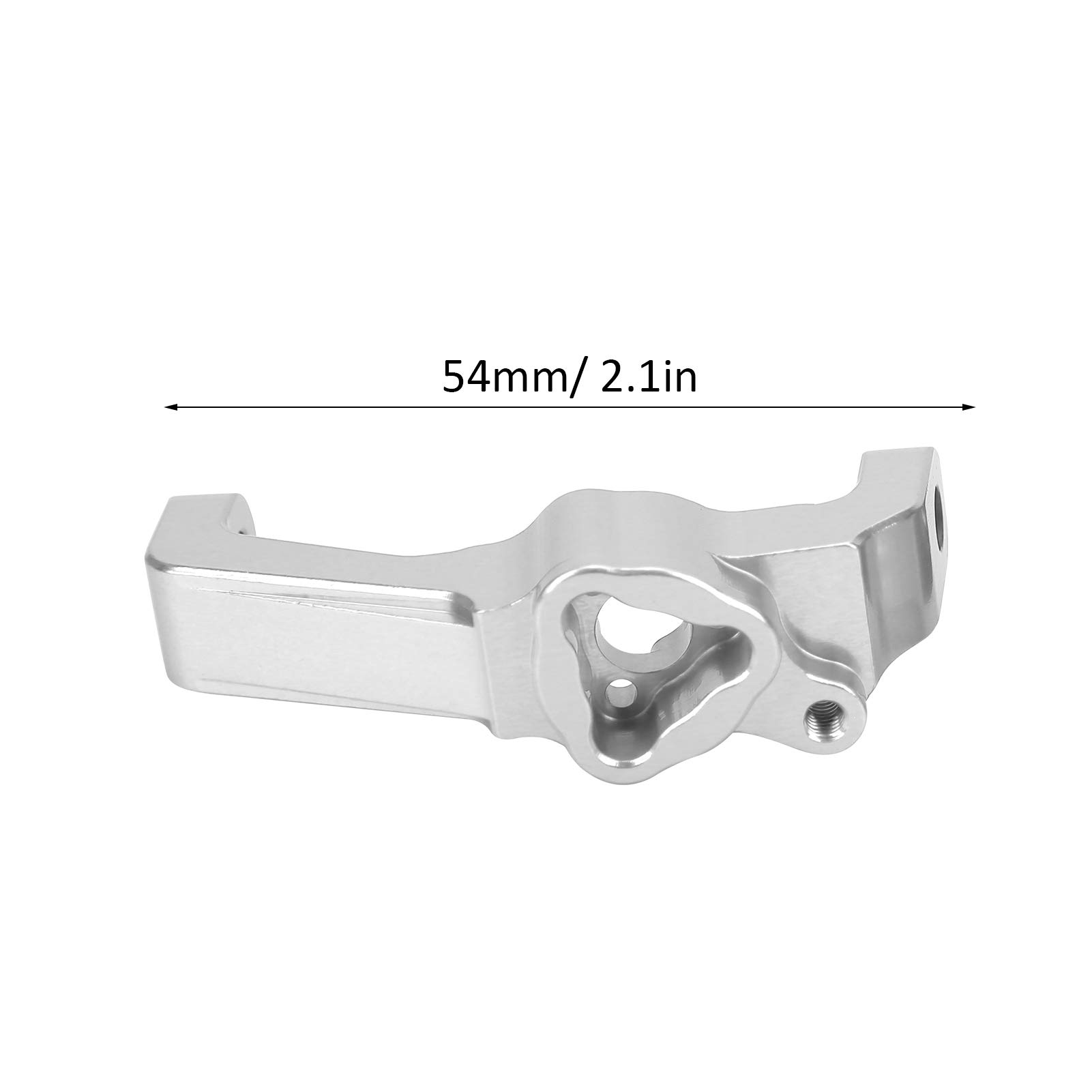 2PCS Aluminum Alloy Front C Seat, Front C Hub Caster Fit for 1/10 RC Cars Hub Caster Mount(Silver)