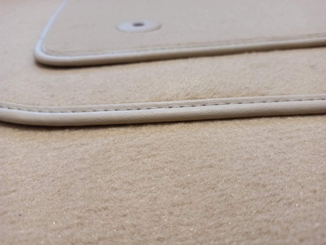 Alfombrillas Velour Premium para Audi A4 - Moqueta Beige máxima Calidad - Anclajes y Medidas Originales b5 b6 b7 b8 b9 (A4 2001-2008 Sedan/Avant)