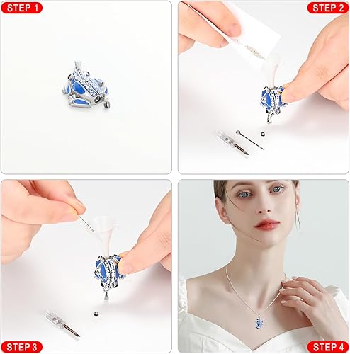 Miniatura 7 de Collar de urna con forma de rana de cremación para cenizas y recuerdos, urna conmemorativa