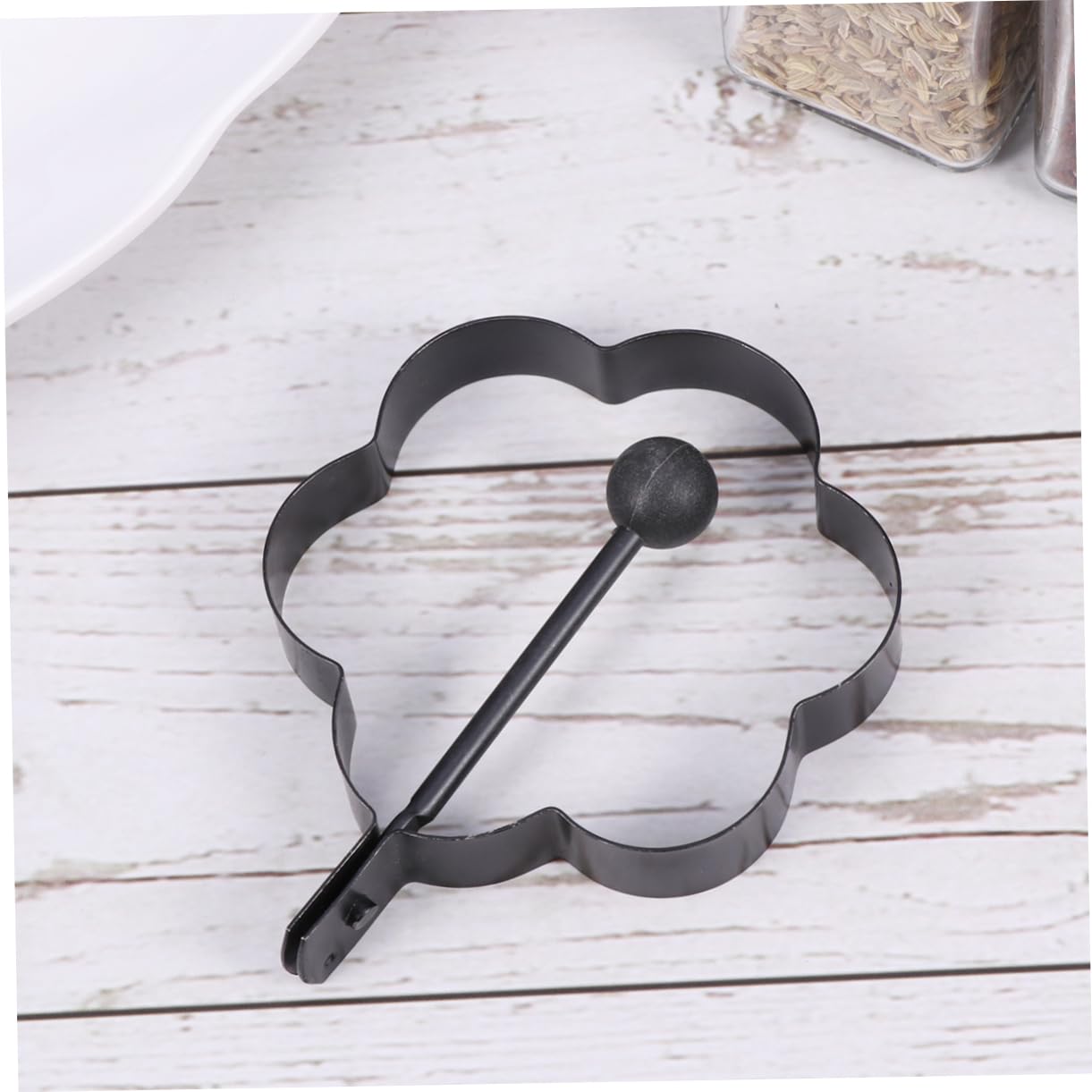 COLLBATH Diy Flower Pancake Shaper Omelette Pan 4pcs Stainless Steel Frying Egg Model Ring