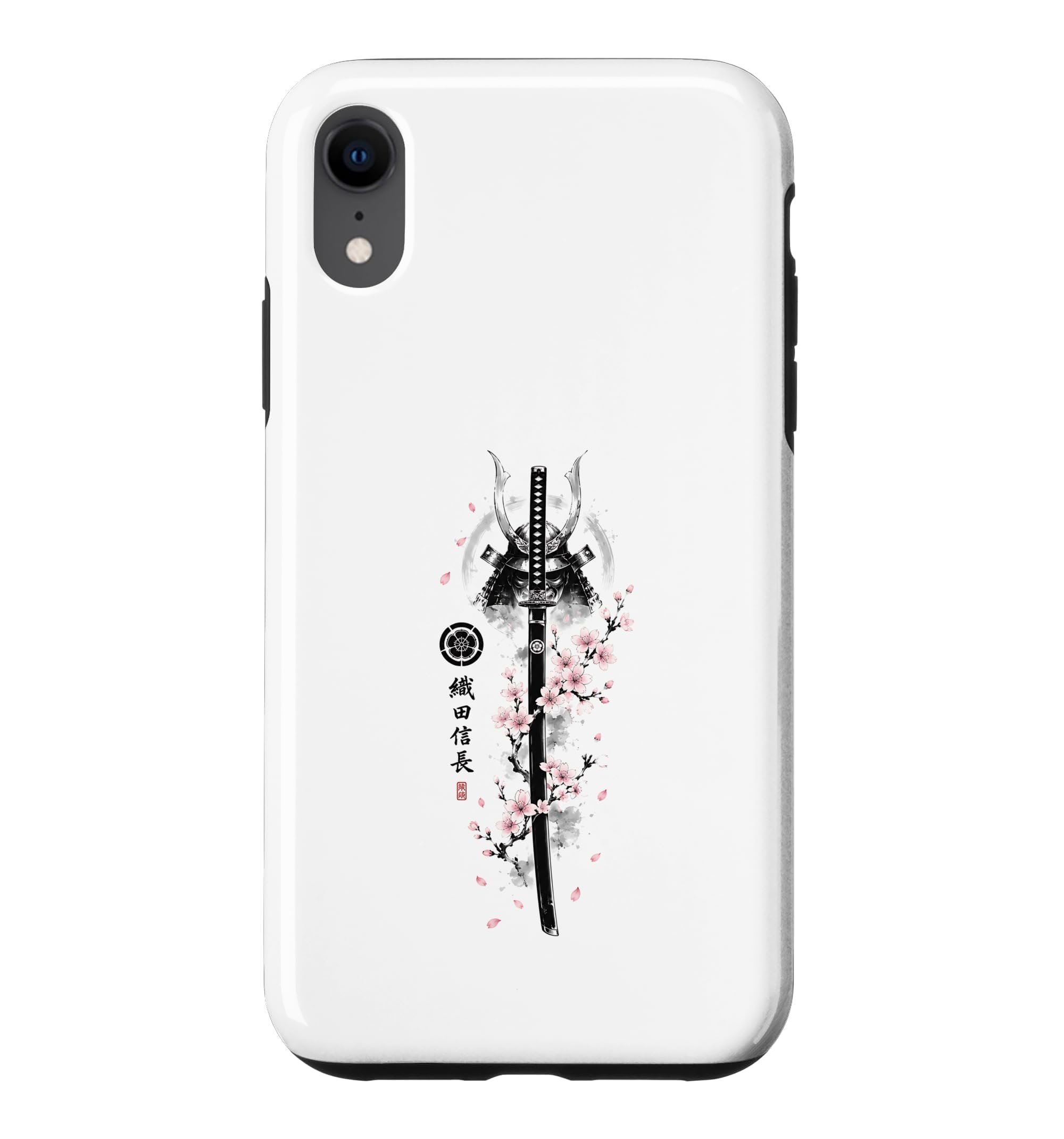 Oda Nobunaga Samurai Katana Sakura Bloom Case for iPhone XR