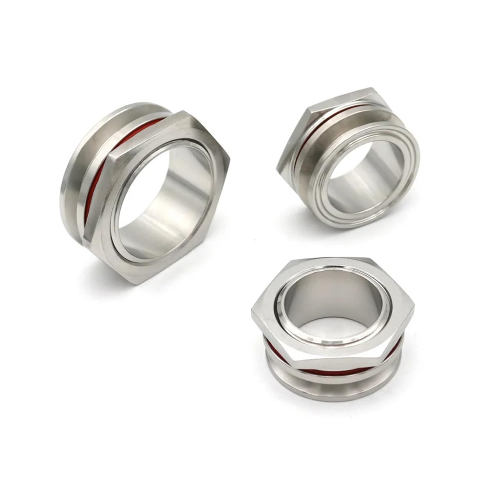 1pc 1.5" 2" Weldless Bulkhead Tri Clamp SS304 Stainless Steel Water Tank Beer Can Kettle Connector Pipe Fittings (1.5inch)
