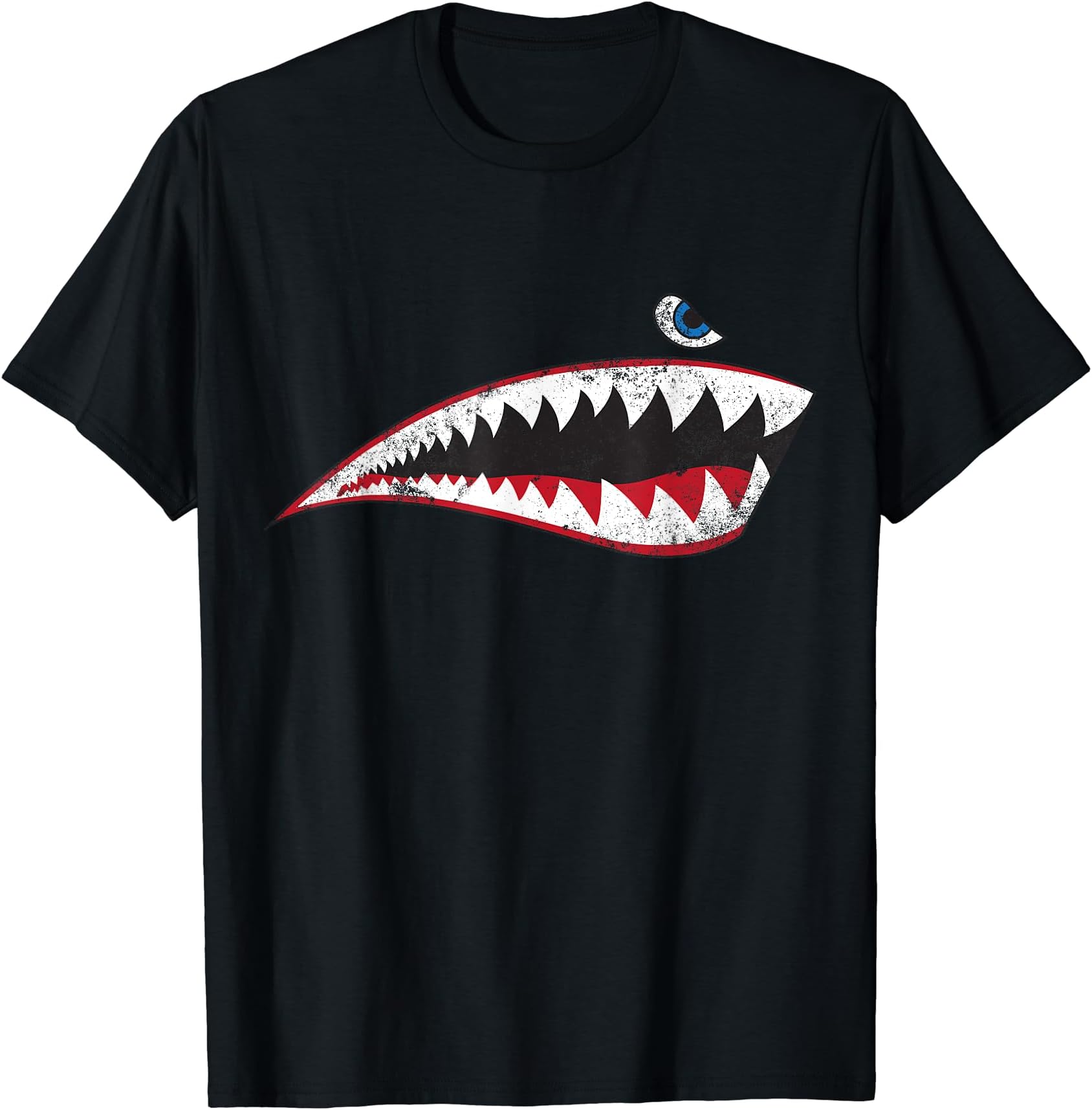 THE SALTY VETERANWW2 Nose Art World War II Veteran Vintage Shark Nose Art T-ShirtOEKO-TEX STANDARD 100