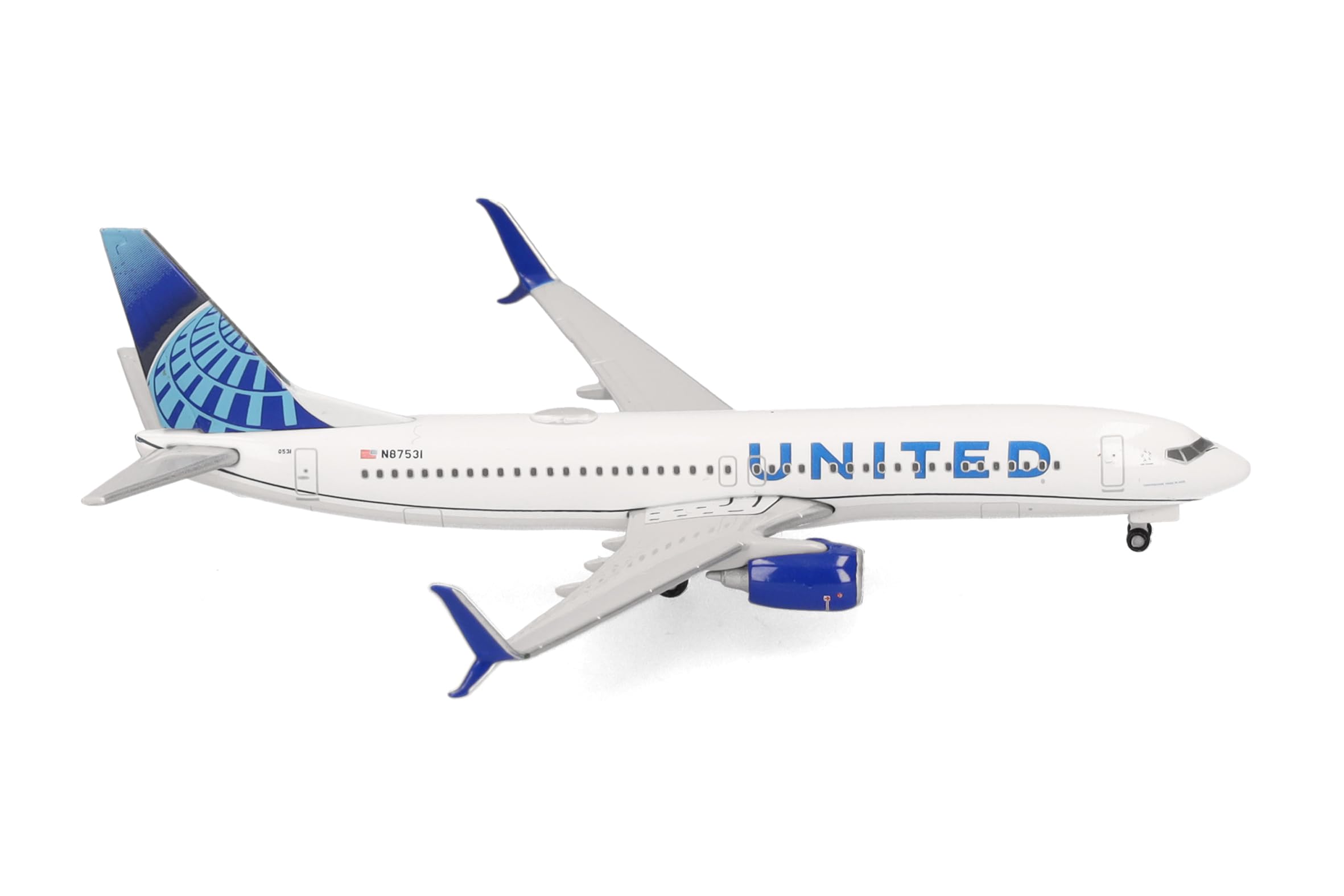 herpa United Airlines Boeing 737-800 1:500 Scale Miniature Collectible Model without Base Metal