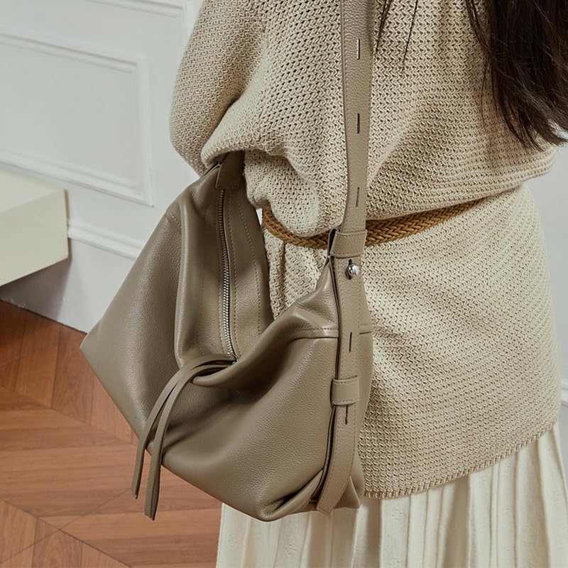 Sac cabas grand format et sac bandoulière hobo pour femme en cuir noir - 2