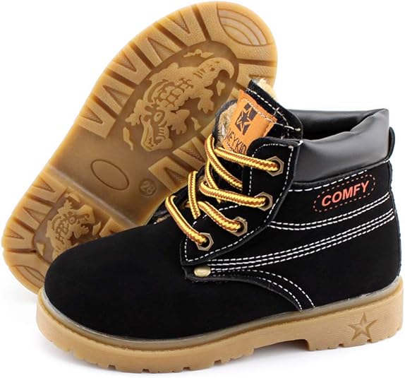 Toddler Kids Hiking Boots Boys Girls Non Slip Rubber Sole Martin Ankle