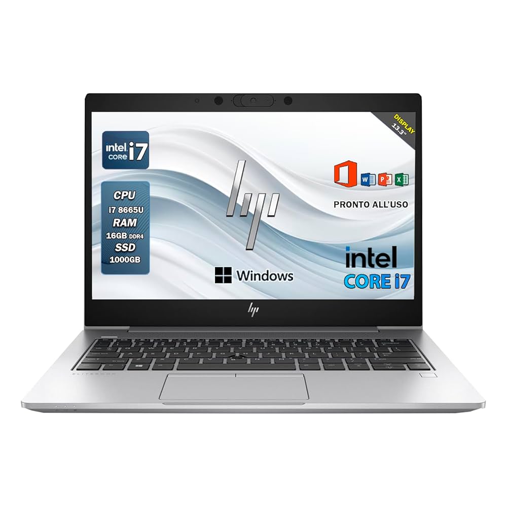 HP EliteBook 830 G6 Silver, Pc portatile i7 8th, fino a 4.60