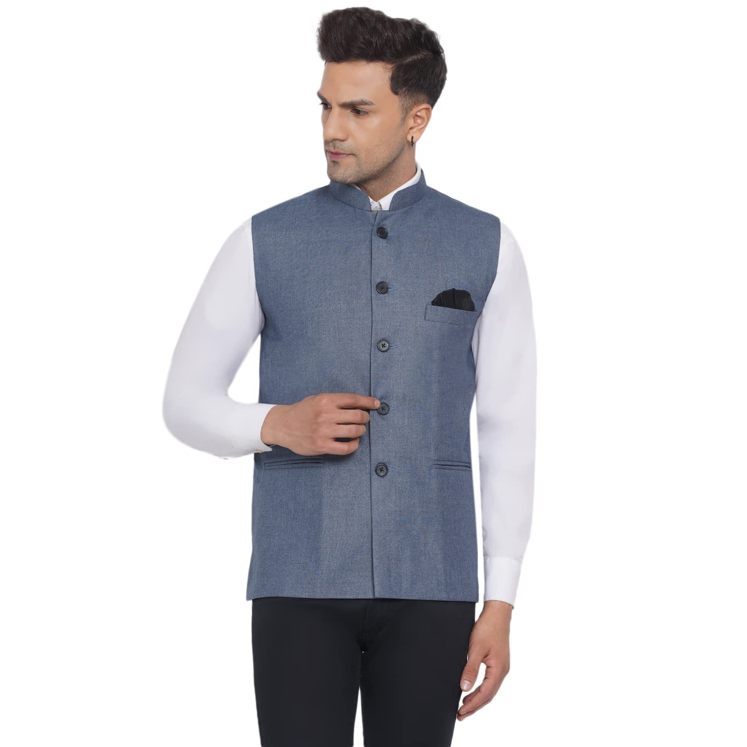 veera paridhaan Men's Solid Nehru Jacket-picture-14