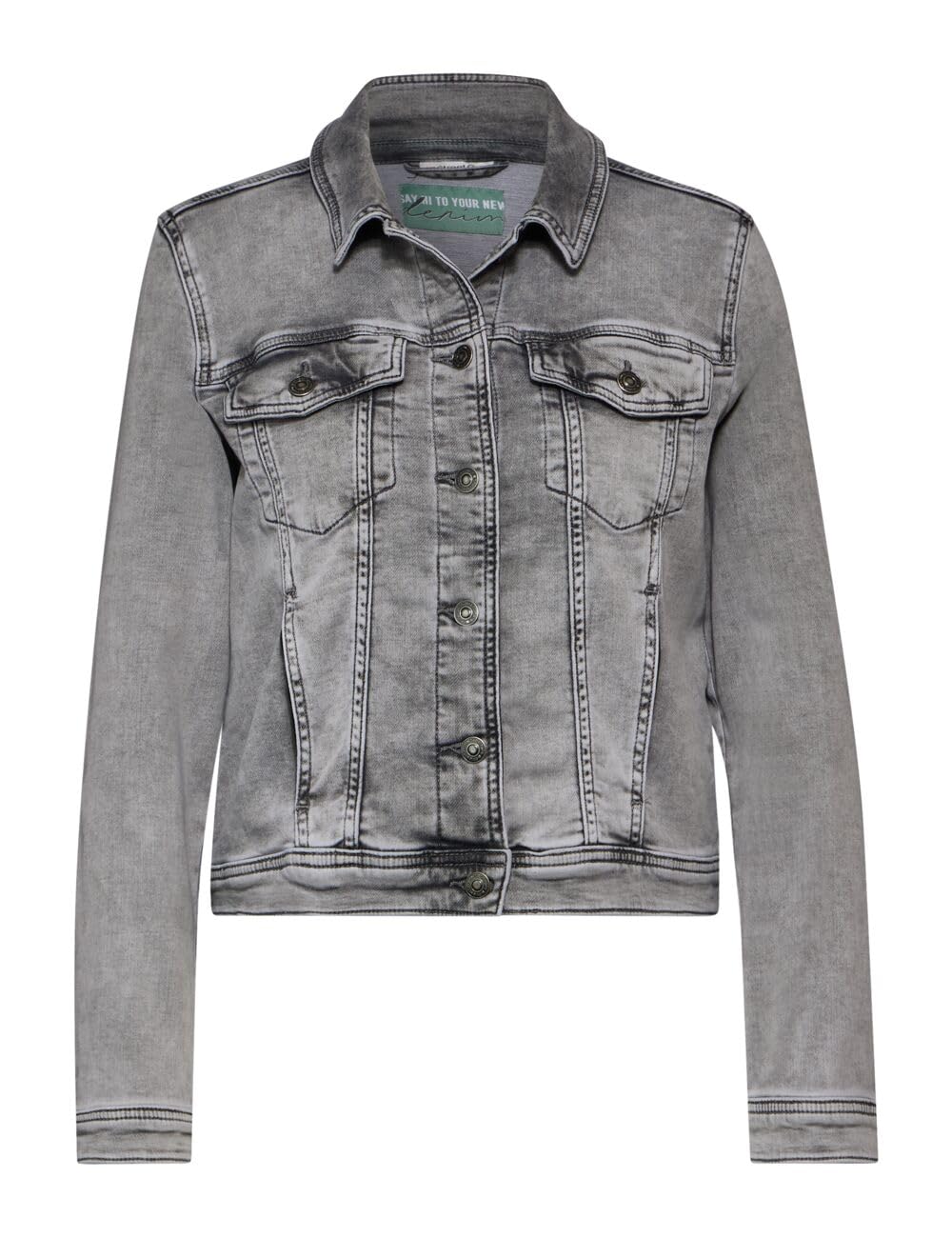 STREET ONE A212250 Veste au Look Jean, Gris Délavé au Hasard