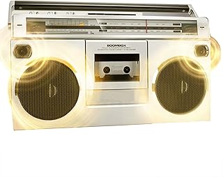 Cassette Boombox, Retro Blueooth Boombox with 4 Speakers, 80' S Vintage Retro Cassette Radio, Built-in 2200mah Lithium Battery, 12 Hours Of Long-lasting Battery Life, Multi-band Radio for Tape Play