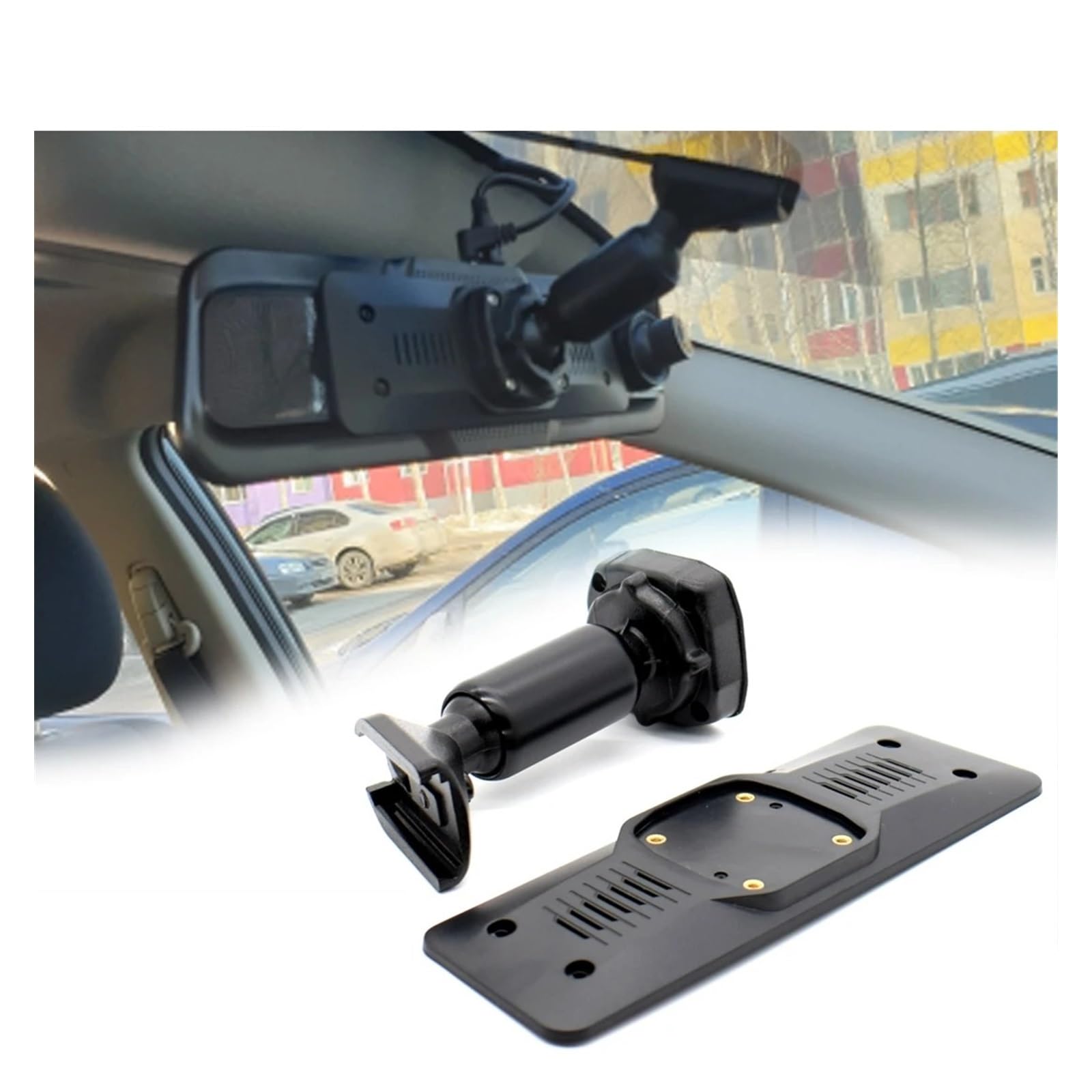 Xuanqingyi Store Uchwyt do rejestratora samochodowego DVR Mocowanie lusterka wstecznego Panel tylny i wspornik Nagrywanie wideo jazdy Auto Safety Dash Cam Stylizacja