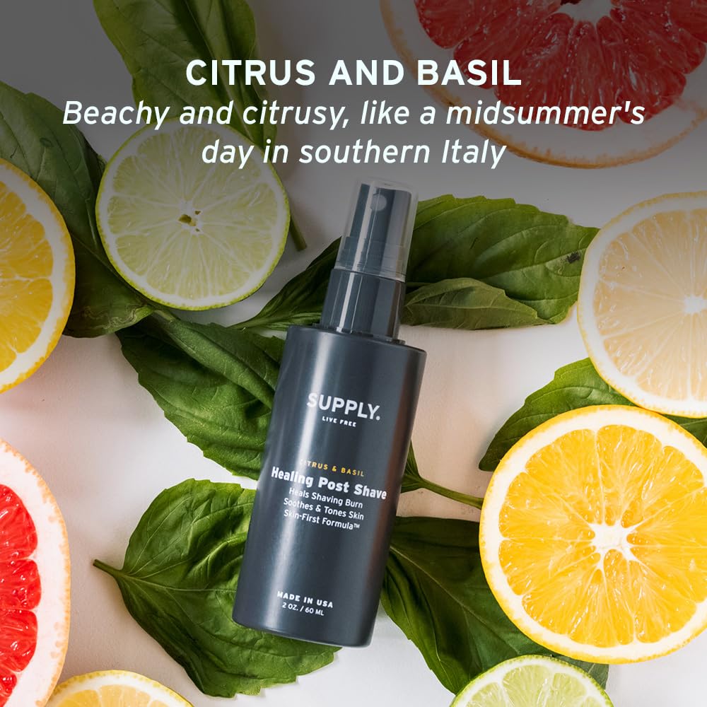 R.CODE スキンピールローション& ニュートライジングソリューショ&綿棒 Amazon.com: SUPPLY Healing Post Shave- Citrus & Basil After Shave