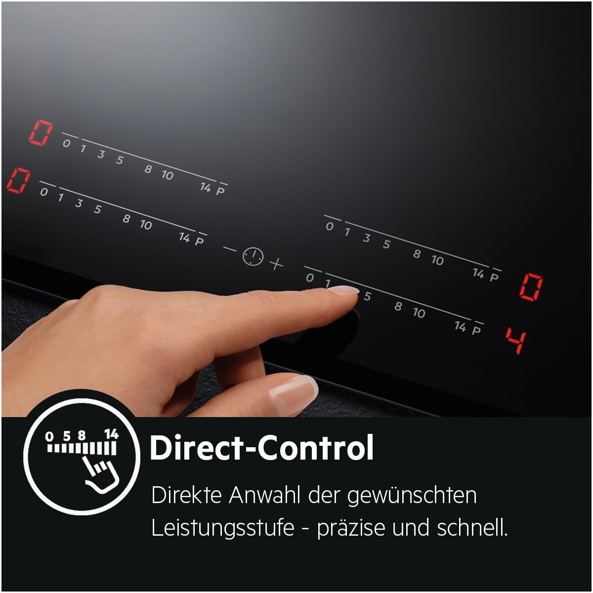 AEG Standherd mit Induktions-Kochfeld 60 cm Hob²Hood Pyrolyse SoftClosing Touch-Bedienung CIB6499APB