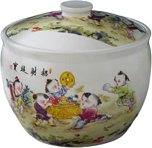Chinese Ceramic Rice Bucket Rice Container, Ceramic Rice Cylinder Food ...