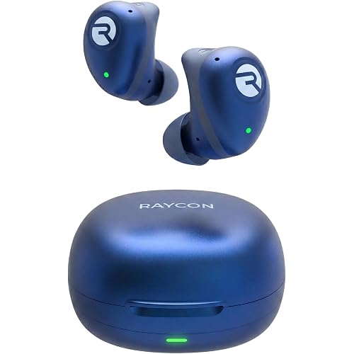 Raycon Fitness Bluetooth Wireless Earbuds + Microphone with Active Noise Canceling, Sweat & Water-Resistant Earphones, Running Headphones, Ear Buds Wireless Bluetooth 56 Hours Playtime (Blue)